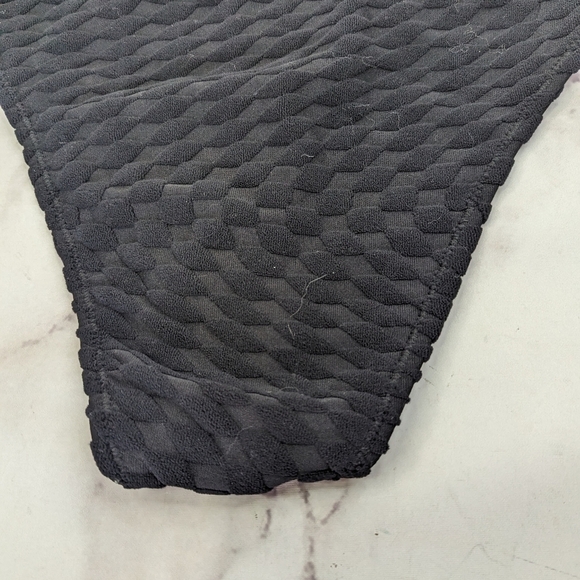 Good American Swim Bottom Women Black Jacquard Rise Better Bikini Cheeky - Picture 8 of 13